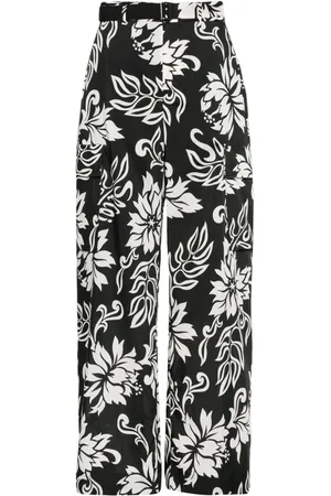 SACAI Pantalones palazzo con estampado floral