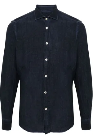 ELEVENTY Camisa de popelina con efecto melange