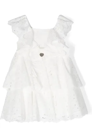 Lapin House Vestido con bordado inglés