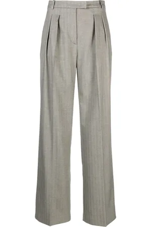 Patrizia Pepe Pantalones de vestir anchos con tiro alto