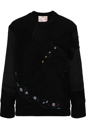 BY WALID Sudadera con bordado de patchwork