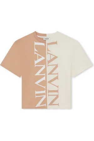 Lanvin Playera con diseño color block y logo estampado