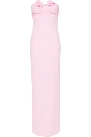MAGDA BUTRYM Vestido strapless con aplique floral