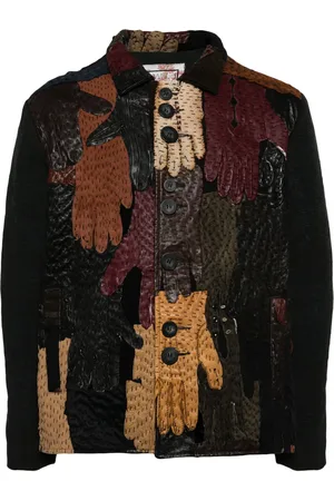 BY WALID Sobrecamisa con diseño patchwork
