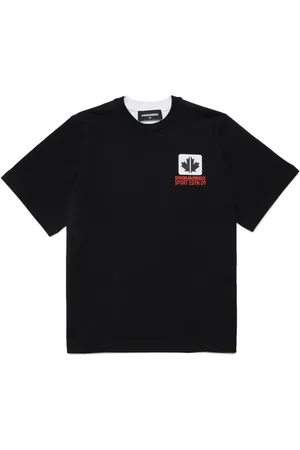 Dsquared2 Playera con estampado de hoja de arce