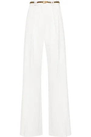 Elisabetta Franchi Pantalones rectos con pinzas