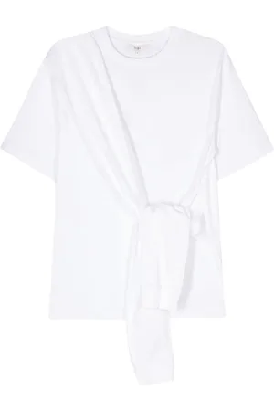 tibi Playera con cierre de moño