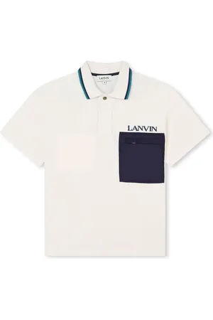 Lanvin Playera tipo polo con logo estampado