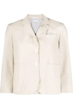 Thom Browne Blazer con cuello redondo y botones