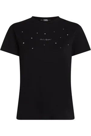 Karl Lagerfeld Playera con detalles de strass