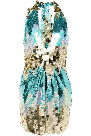 Ilkyaz Ozel Vestido corto bordado con lentejuelas