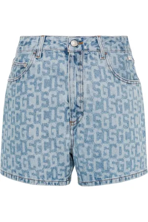 GCDS Shorts de mezclilla con tiro alto