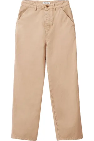 Miu Miu Pantalones con aplique del logo