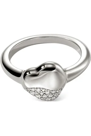 John Hardy Anillo Pebble Heart en plata de ley