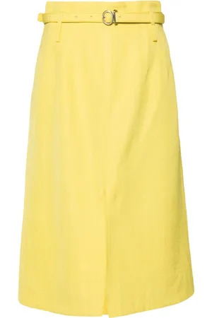 Jil Sander Falda midi 66 con diseño acampanado
