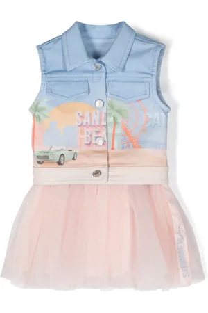 Lapin House Vestido estilo tutú con estampado gráfico