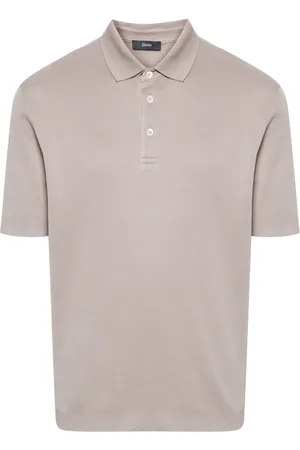 HERNO Playera tipo polo tejida