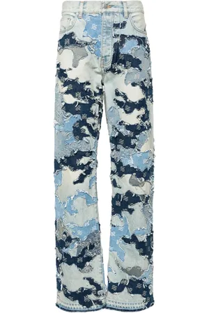 AMIRI Jeans rectos con motivo patchwork