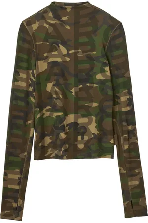 Marc Jacobs Playera traslúcida con estampado militar