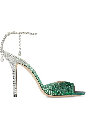 Jimmy Choo Sandalias Saeda con cristales en correa y tacón de 100mm
