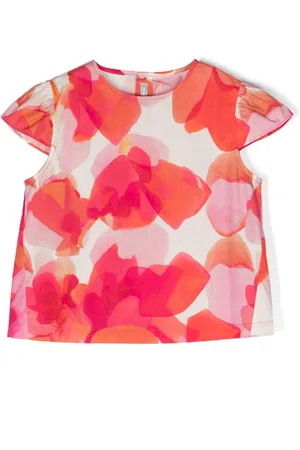 Il gufo Blusa de popelina con estampado abstracto