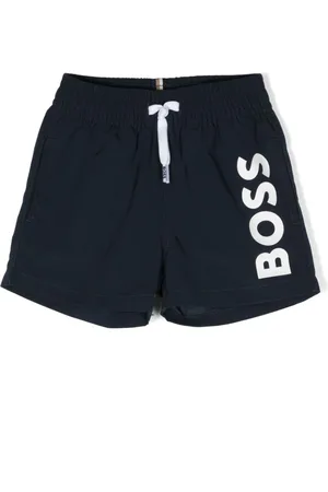 HUGO BOSS Shorts de playa con logo estampado