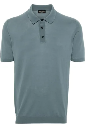 Roberto Collina Playera tipo polo de tejido fino