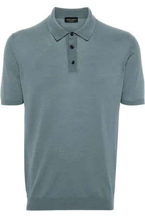 Roberto Collina Playera tipo polo de tejido fino
