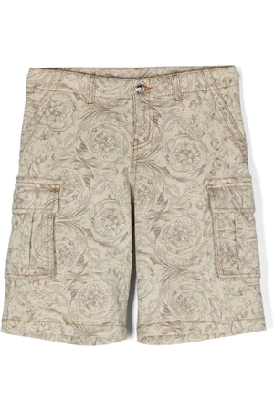 VERSACE Shorts de mezclilla con estampado Barocco