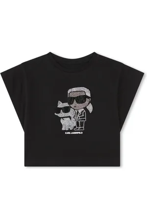 Karl Lagerfeld Playera con detalles de strass