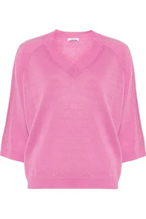 PESERICO SIGN Top con cuello en V y rayas laterales