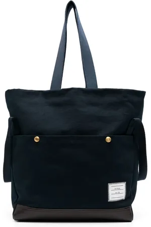 Thom Browne Tote con parche del logo