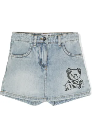 Moschino Falda de mezclilla con motivo Teddy Bear