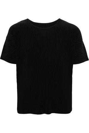 Issey Miyake Playera Basic con cuello redondo