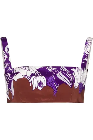 VALENTINO GARAVANI Top corto con estampado floral