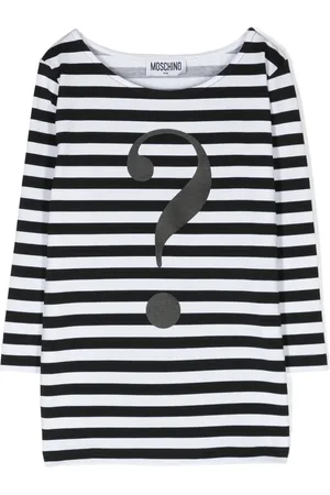 Moschino Playera manga larga con rayas estampadas