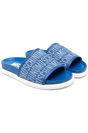 Moschino Flip flops con logo en jacquard