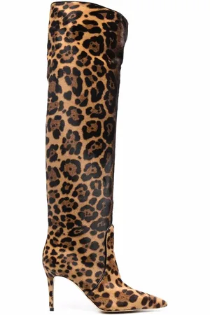 Scarosso Botas Carra con estampado de leopardo de x Brian Atwood