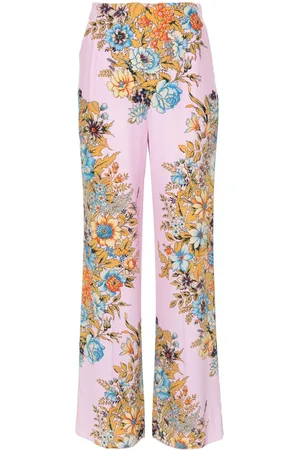 Etro Pantalones rectos con estampado floral