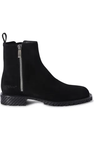 OFF-WHITE Botines de gamuza con puntera redonda