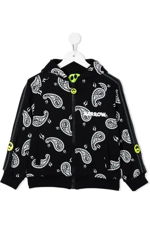 BARROW Hoodie con cierre y estampado gráfico