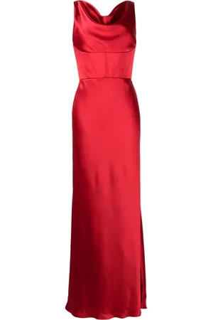 Amsale Vestido de fiesta con cuello desbocado
