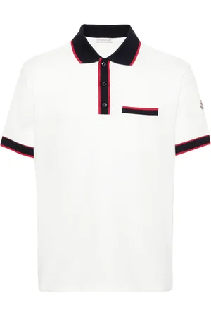 Moncler Playera tipo polo con aplique del logo