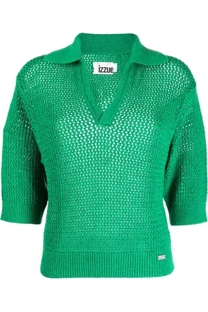 Izzue Suéter de crochet con cuello en V
