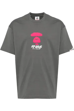 A Bathing Ape Playera con logo estampado