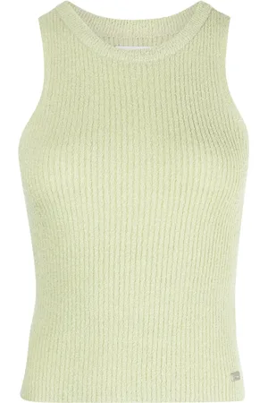 Izzue Camiseta tejida canalé con placa del logo