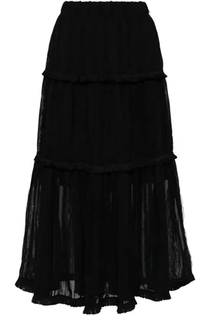 B+AB Falda midi con capas escalonadas