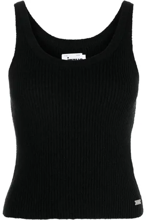 Izzue Camiseta tejida canalé con placa del logo