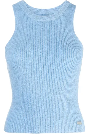 Izzue Camiseta tejida canalé con placa del logo