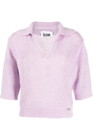 Izzue Suéter de crochet con cuello en V